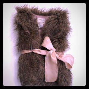 Amazing faux fur Crewcuts vest size XS